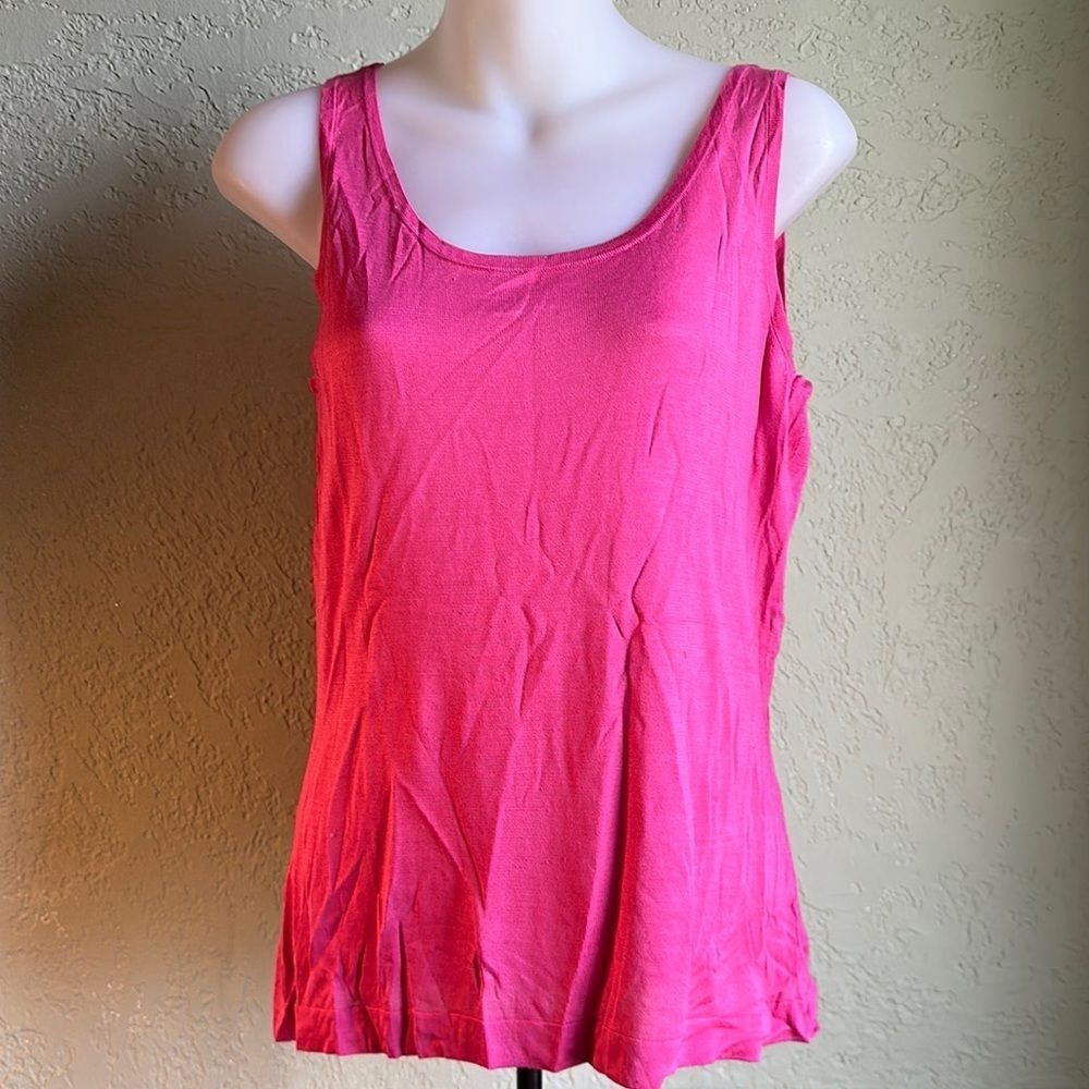 Terry Lewis Raspberry Tank Top Size XS Classic Luxuries Sleeveless Shirt